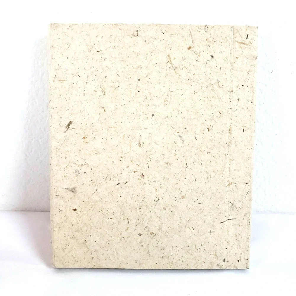 Handmade Seeded Recycled Texture Notebook Journal 56 Pages & Pencil Sketchbook